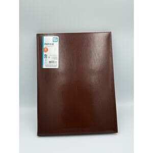 Pen+Gear Brown Bonded Leather Padfolio, 1 College Ruled Writing Pad Included